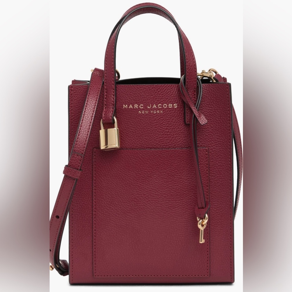 Marc Jacobs Burgundy Mini Bag with Gold Accents